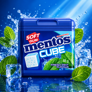 Mentos Cube Gum Fresh Mint 46gm (Case of 4)