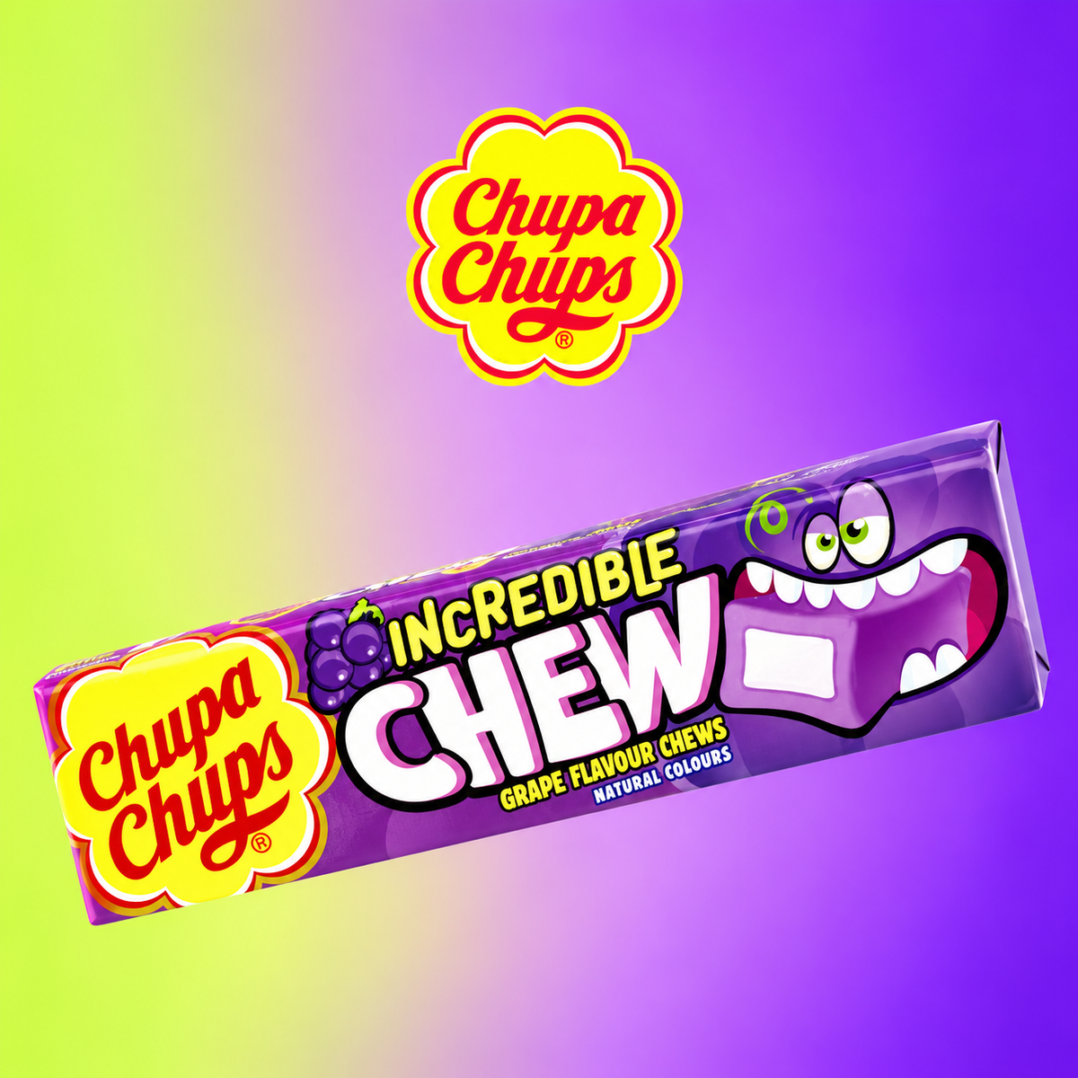 Chupa Chups Incredible Chews 45gm - Grape (Case of 20)