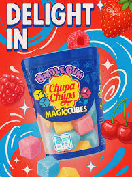 UK Chupa Chups Bubblegm - Magic Cubes 85gm