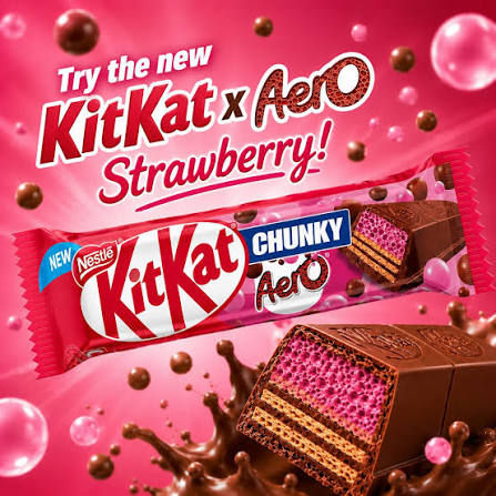 Australian Kit Kat Chunky - Areo Strawberry (Case of 36)