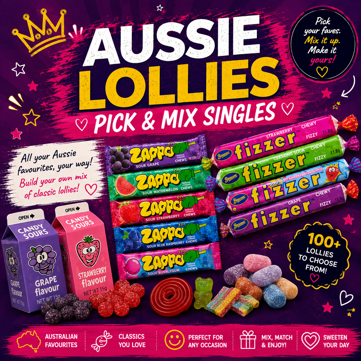 Aussie Lollies – Pick & Mix Singles