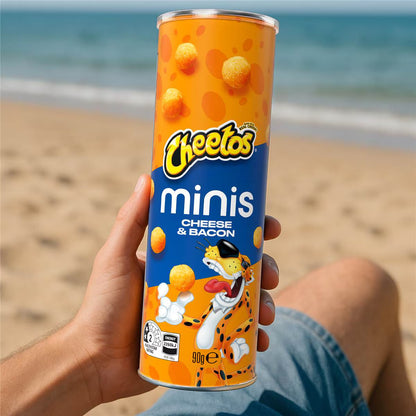 Australian Cheetos Minis Cheese & Bacon Balls Tin 90gm (Case of 12)