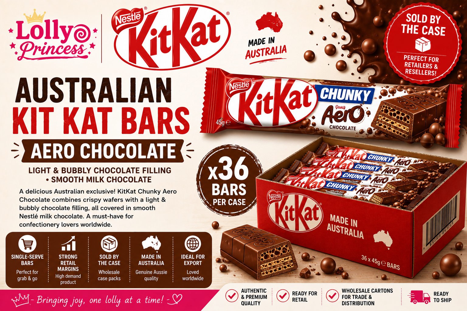 Kit Kat Chunky - Areo Chocolate (Case of 36)