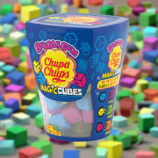 UK Chupa Chups Bubblegm - Magic Cubes 85gm