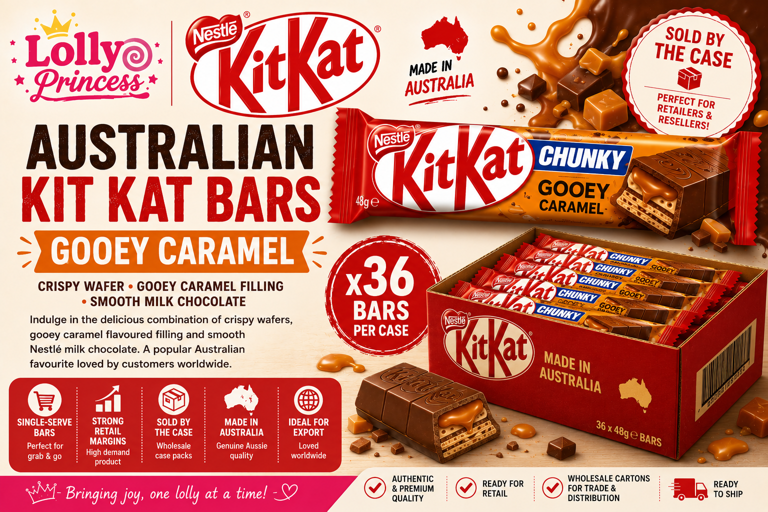 Kit Kat Chunky - Gooey Caramel (Case of 36)