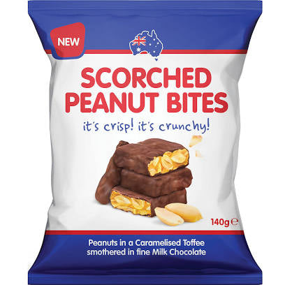 Scorched Peanut Bites 140gm - Case of 12