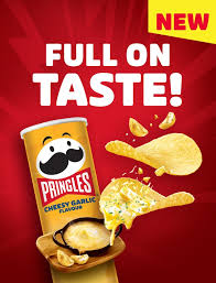 Australian Pringles 134gm - Cheesy Garlic (Case of 12)