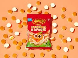 Allen's Lollies - Peaches and Cream 170gm (Case x12)