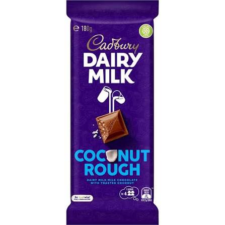Australian Cadbury Block -  Coconut Rough 180gm (Case of 15)