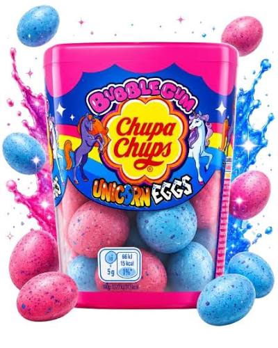 Chupa Chups Bubblegum Unicorn Eggs 90gm — Case of 10
