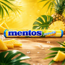 Japanese Mentos Roll 38gm - Pineapple (Case of 12)