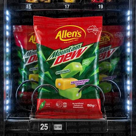Allen's Lollies - Mt Dew Taffy 190gm (Case x12)
