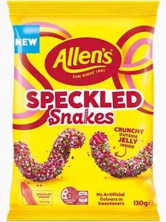 Allen's Lollies - Speckled Snakes (Case x12)