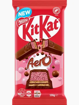 Australian Kit Kat Block Strawberry Areo 155gm (Case of 13)