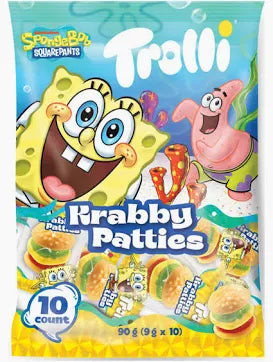 Trolli Spongebob Krabby Patties 90gm (Case of 12)